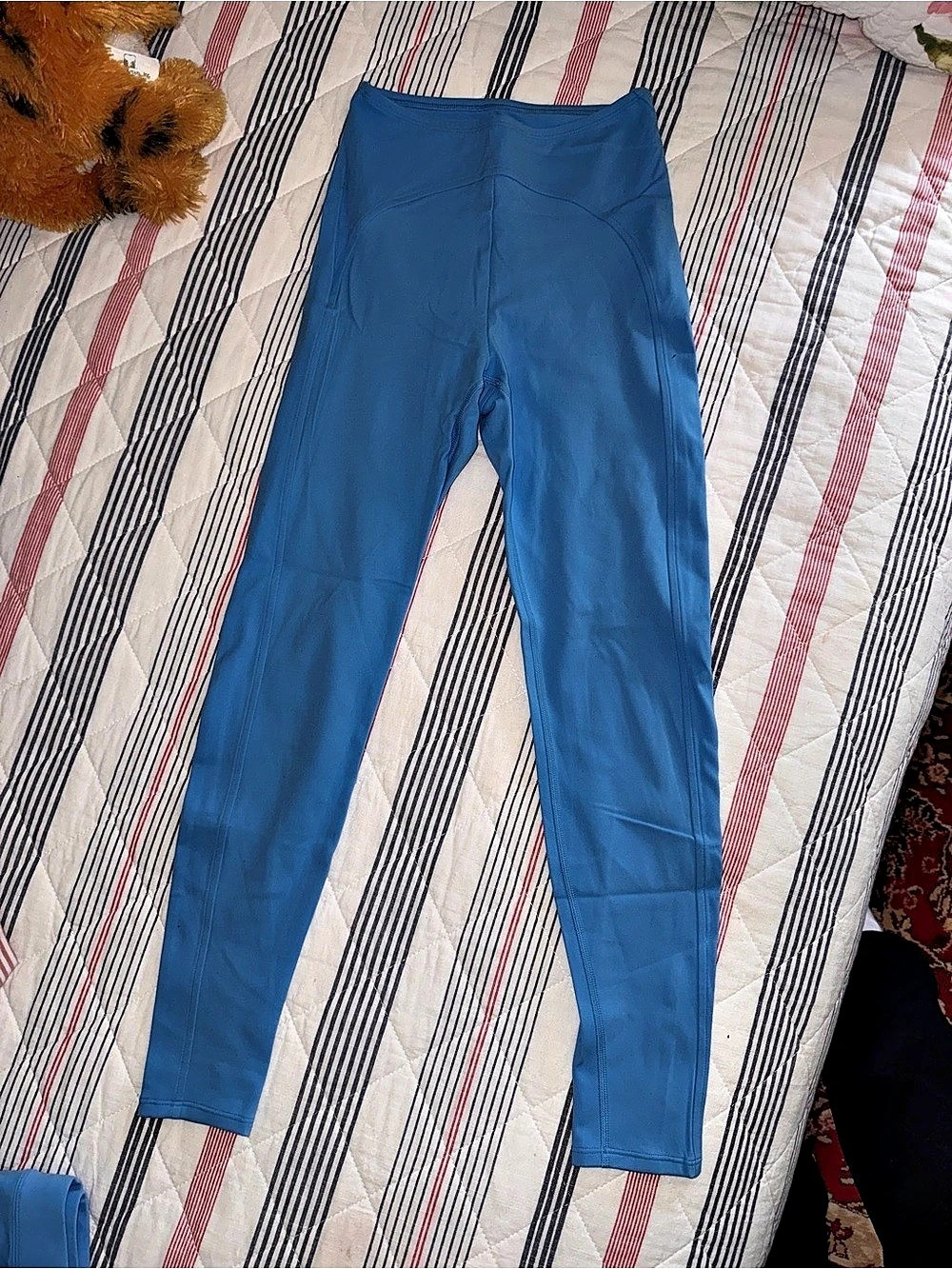 ALO High-Waist 7/8 SuperSoft Legging Athletic Leggings in Blue Size Small Like